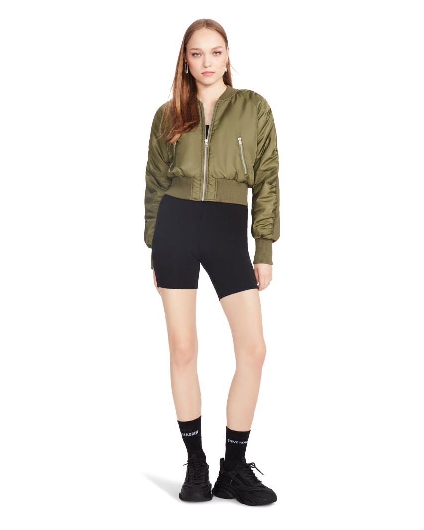 Olive Steve Madden Eva Women's Jackets | PH 3764LVE